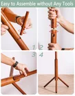Coat Floor Standing Moveable Bamboo Coat Hanger Clothes Wood Clothes Hanger Rack