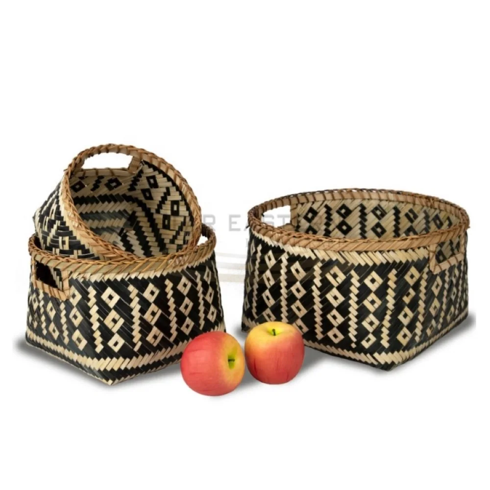 ecofriendly hand woven water hyacinth organizer wicker basket