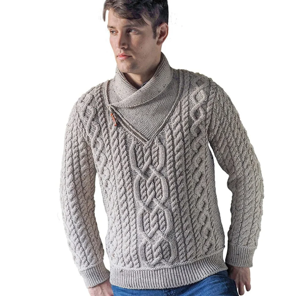 Custom Turtle Neck Striped Pullover 