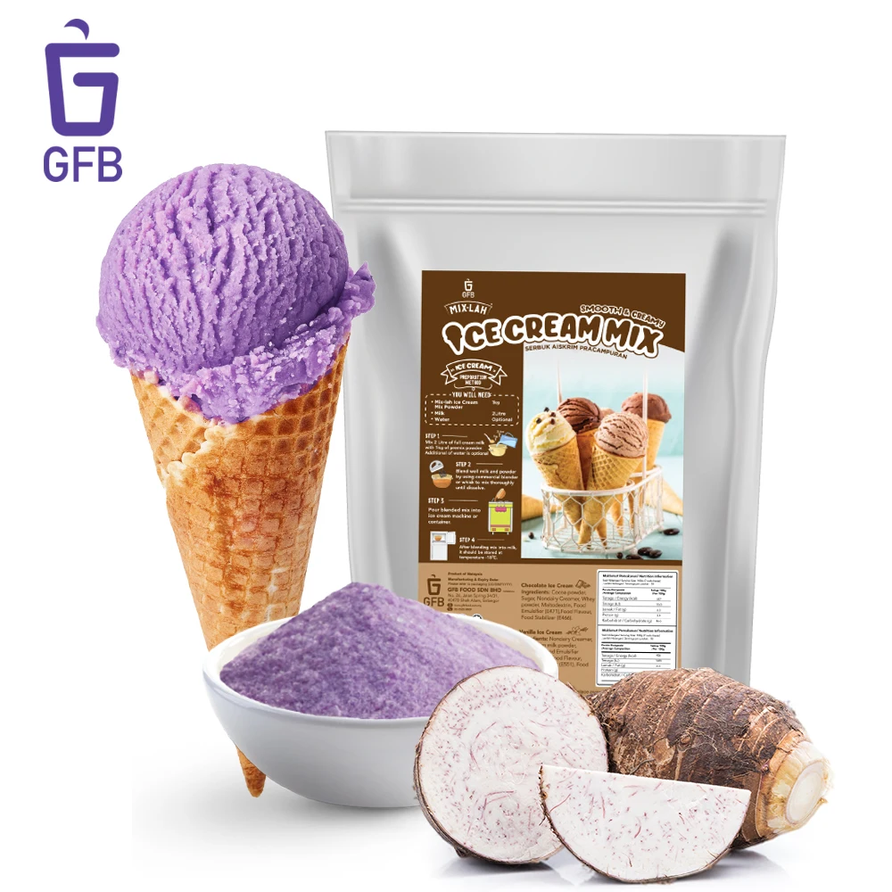 yam taro ice cream mix powder 1kg for ice cream shop