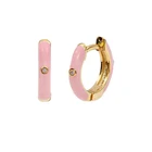 Sterling ROXI Wholesale Trend 925 Sterling Silver Jewelry 18k Gold Plated Enamel Colorful Hoop Earrings