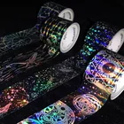 Tape Manufacture Tape Washi Smysterious Space Cosmic Celestial Shiny Washi Tape Set Jazz Up Your Wrappings Or Scrapbooks