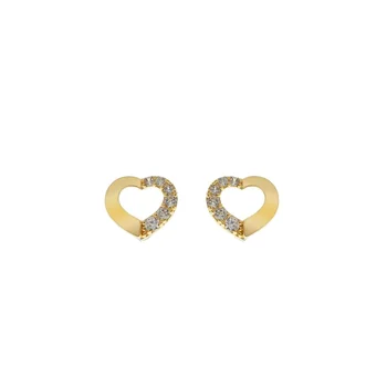 stud earrings 14k gold earrings cubic zirconia stones ear rings for women jewelry manufacturer vietnam HTJ brand BTFE3692