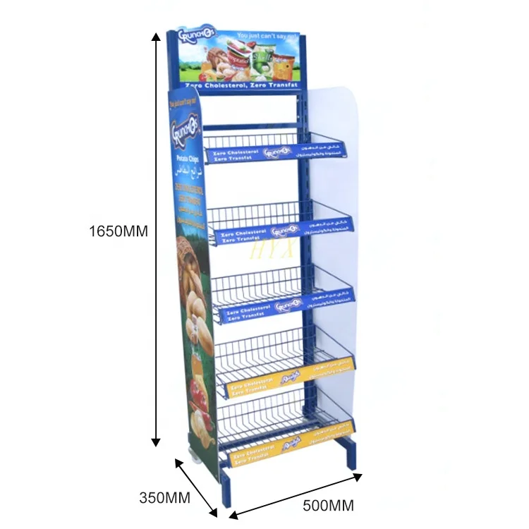 Wire Adjustable Shelf Racks Display Portable Supermarket Display Rack
