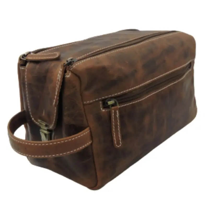 mens designer leather toiletry bag