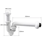 Bowl Drain Pipe Double Bowl Kitchen Sink Strainer Waste SUS304 Stainless Steel Basket Drain Hose Drainage Pipe