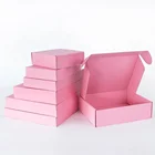 Gift Party Gift Gift Custom Size Logo Pink Gift Corrugated Box For Wedding Birthday Party Candy Treat