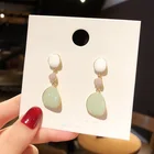 Hoop Resin Factory S925 Earrings Round Rose Gold Rhinestone Hoop Resin Rattan Earring Card