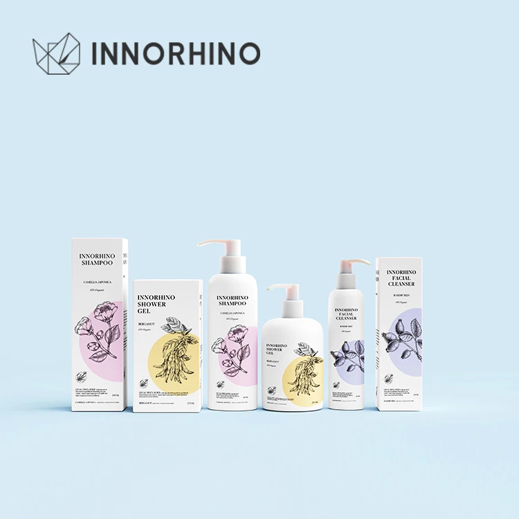 Lotion Shampoo Body Wash Skincare Packaging Luxury Plastic Bottle Jar Container Adhesive Sticker Label Custom Child Resistance