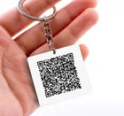 Metal Name Keychain Custom Made Metal Steel QR Code Keychain With QR Code