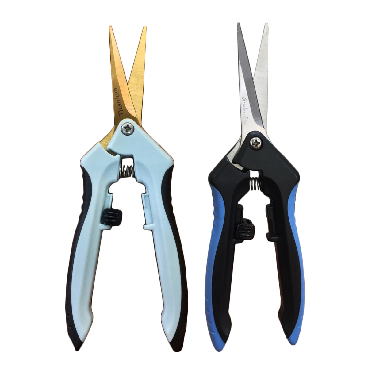 NEW Titanium Curved Blade Trimming Scissors Precision Bud Plant Shears Snips 