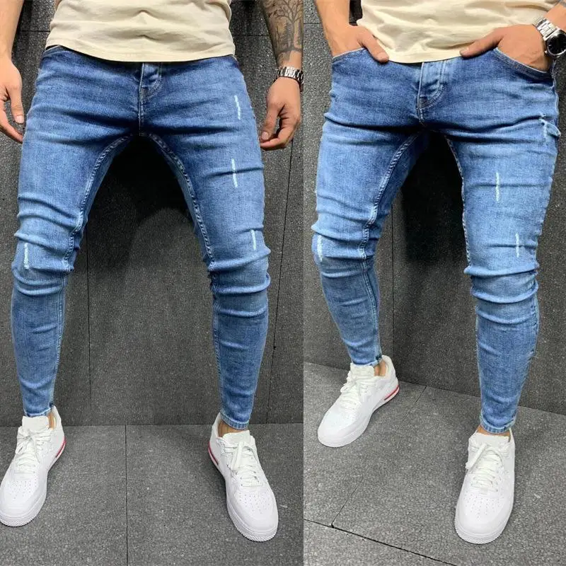 Jean Pents Skinny Ripped Blue Classic 