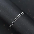 Pearl B1457 Silver Trending Artificial Jewellery Silver 925 Double Layer Pearl Ball Snake Bone Bracelet Anklet