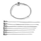 Silver Bracelet Bracelets Adjustable Silver Charm Bracelet Snake Chain Clasp Women Teenager Bracelets