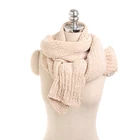 Knitted Thick Warm Feel Knitted Style Scarf Soft Shawl For Women
