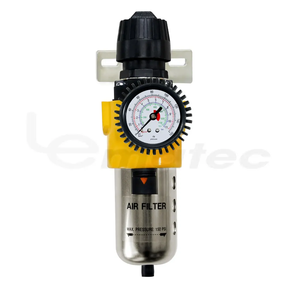 Air Pressure Regulator & Filter Water Separator with Pressure Gauge Compressor 