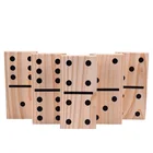 Dominoes Domino Set Outdoor Solid Wood Giant Dominoes Wooden Yard Domino For Kids Adults Game Set