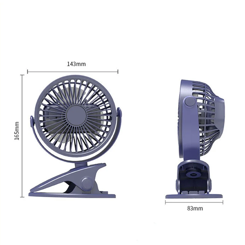 Charging Mini Clip Fan, 5V, Portable - detail 12