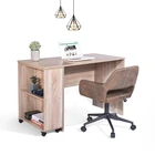 Table US STOCK Laptop Computer Desk Portable Workstation Writing Table With Removable Shelves Storage Saving