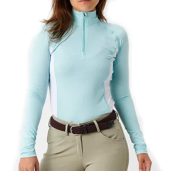 Horse Riding Training Polo Performance Shirt OEM Ladies Horse Riding Tops Competition Shirt Equestrian