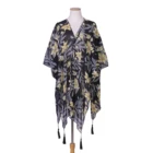 Cape Womens Floral Printed Bohemian Chiffon Shawl Wrap Poncho Cape Tunic Scarf Cover Wraps