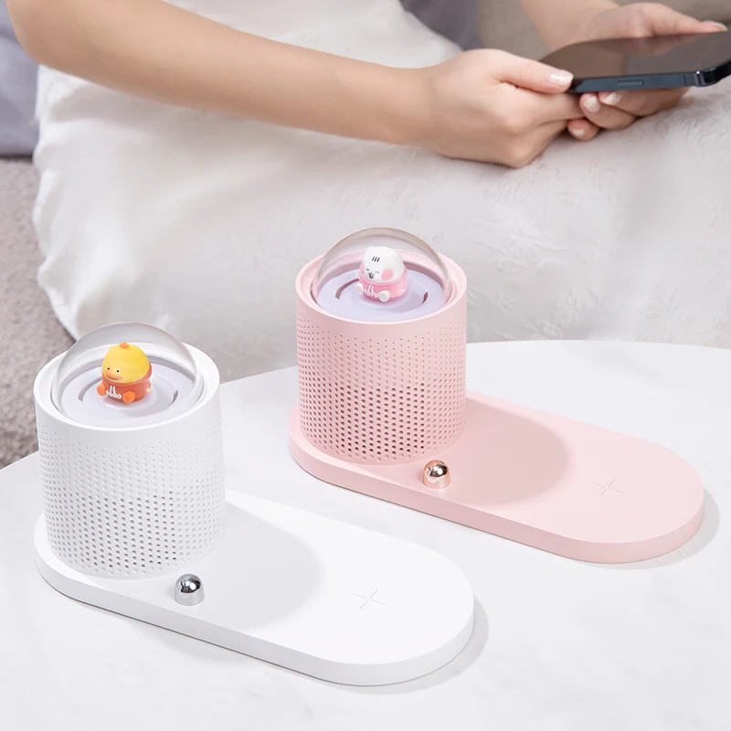 ICARER FAMILY Smart Night Light Super Fashion and Cute Qi LED Lamp Fast Wireless Charger with Night Light