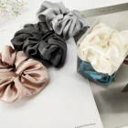 Hair Qiyue 100% Silk Large Pure Silk Women Hair Scrunchie Ties