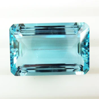 Santa Maria Aquamarine Gemstone Rectangular Octagon Cut Calibrated Aquamarine Loose Gemstone Natural AAA Grade Aquamarine