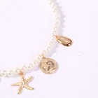 Necklace Bohemia Pearl Starfish Human Head Shell Bead Necklace Women