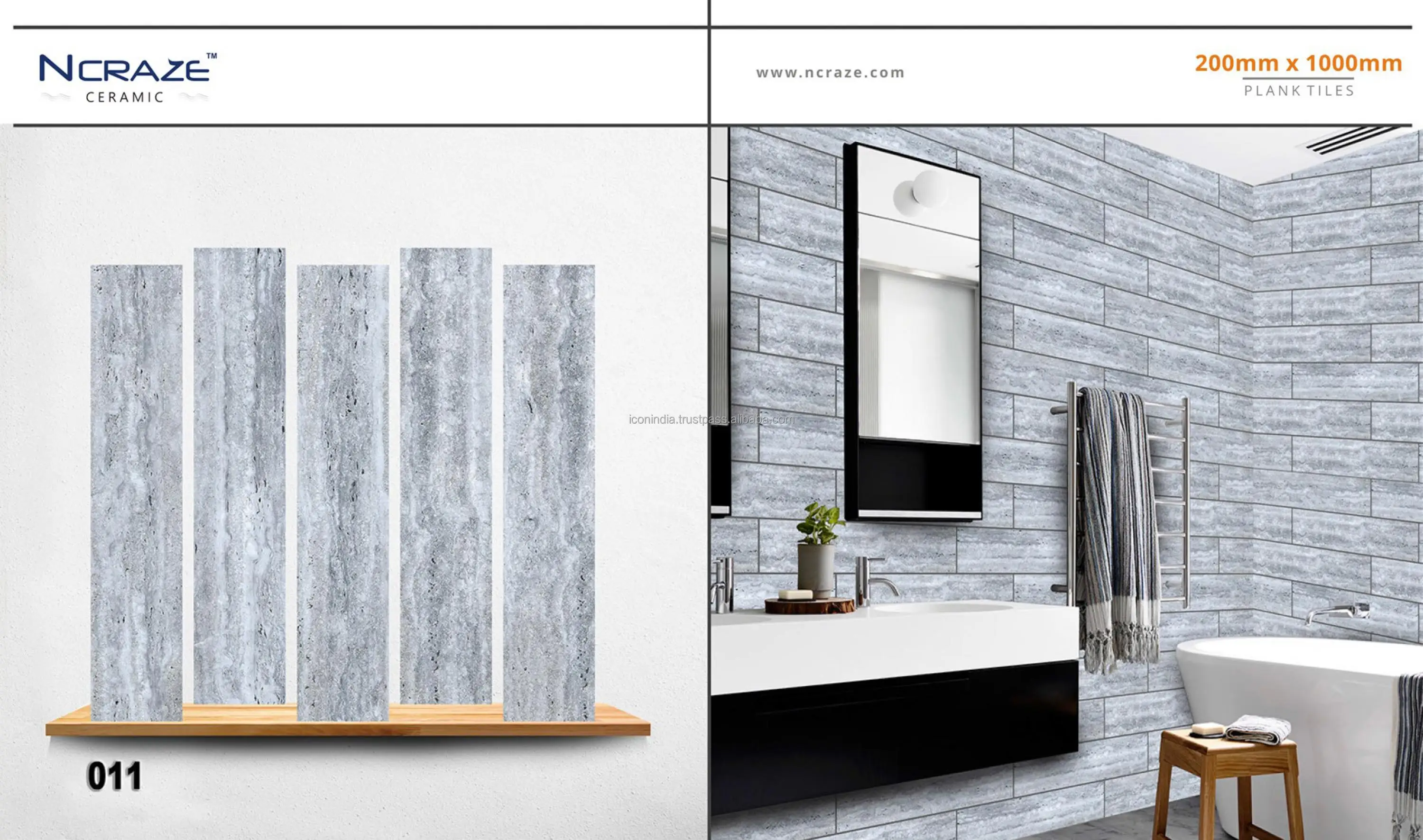 New Designs In 200x1000mm  Matt Porcelain Floor  Tiles Used In Interior Decoration At Wholesale Price In India