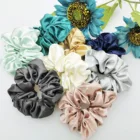 Hair 5cm Navy Blue 100% Silk 5cm Silk Women Hair Silk Scrunchie Ties With New Colors