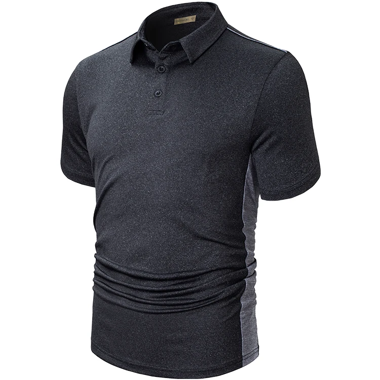 Color block design casual fit short sleeve OEM custom logo golf polo t shirt
