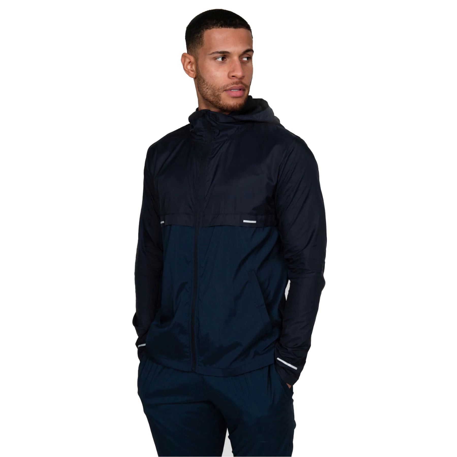 Mens Hooded Pullover Windbreaker 