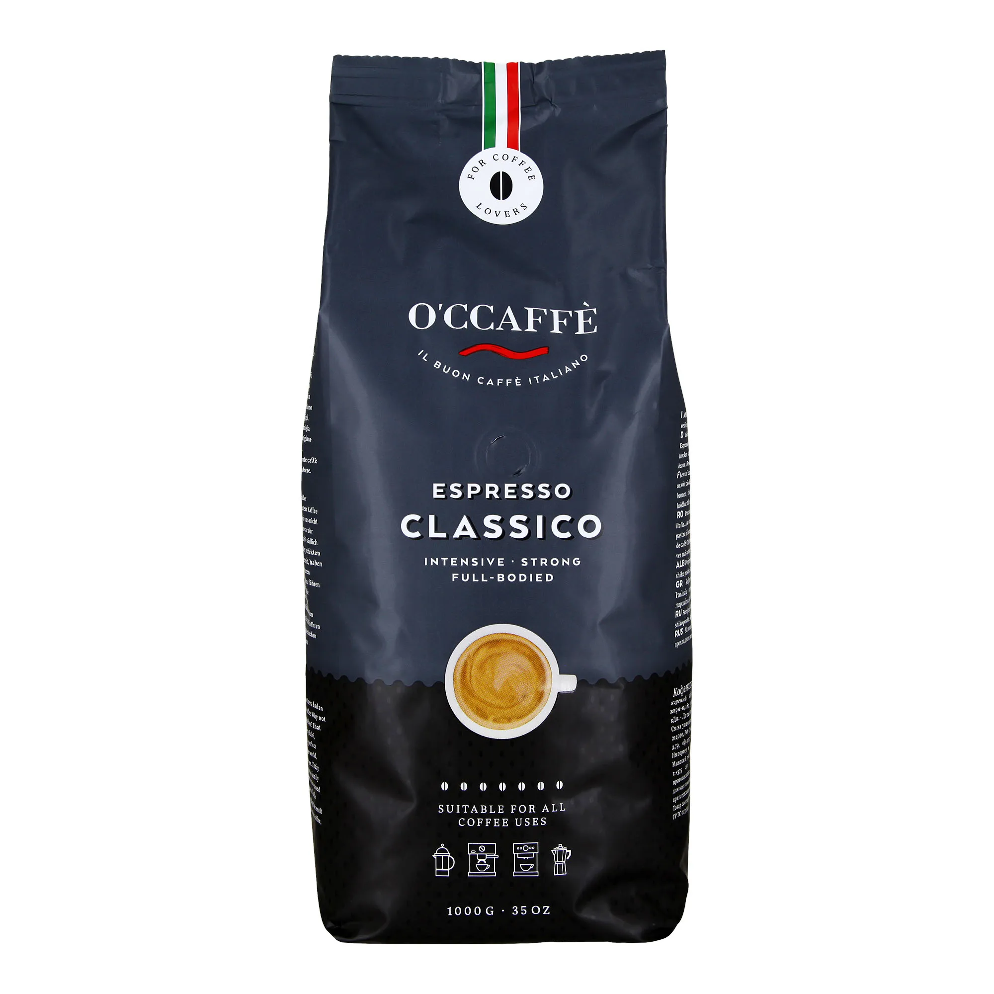 O'ccaffe Espresso Classico 1 kg Italian Espresso Beans