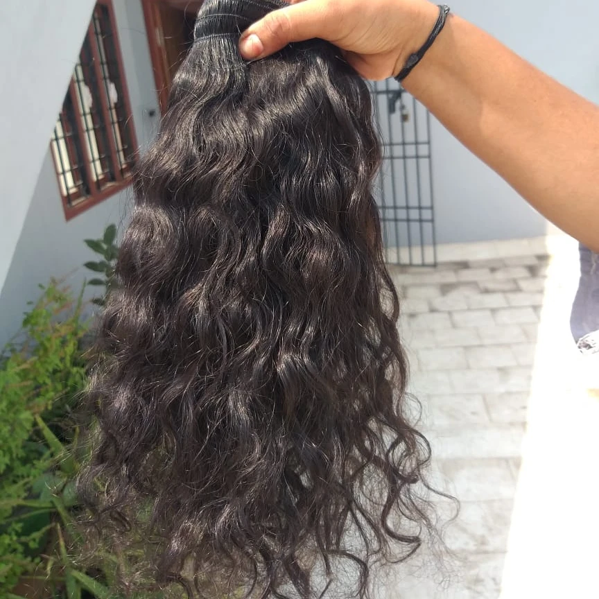 Natural Raw Indian Wavy And Curly Hair Single Drawn Unprocessed Temple  Virgin Human Hair Vendor Wholesale Cuticle Aligned Hair - Buy Natural Raw Indian  Wavy And Curly Hair Single Drawn Unprocessed Temple