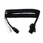 Flat Cable Safe European 15 Pin 7 Core Trailer Spiral Flat Flexible Power Cable Rg58