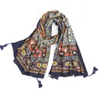 Scarf Shawl Soft Chiffon Feel Scarf Bohemian Ethnic Tribal Design Long Cape Boho Shawl Wrap