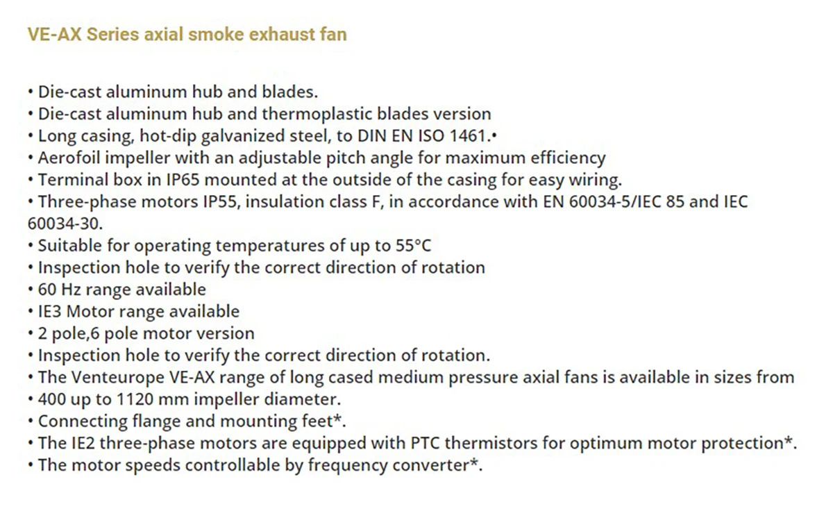 Industrial Axial Exhaust Fan, VENTEUROPE, E-AX-710-5-30 - detail 12
