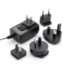 12W Switching Power Adapter AC/DC 12v 1A Wall-mount Interchangeable Plug US/EU/UK/AU EN62368/60950