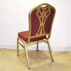 Gold Wedding Chair Hotel Wedding Chairs Fancy Hotel Aluminium Gold Finish Stacking Wedding Party Banquet Events Chair