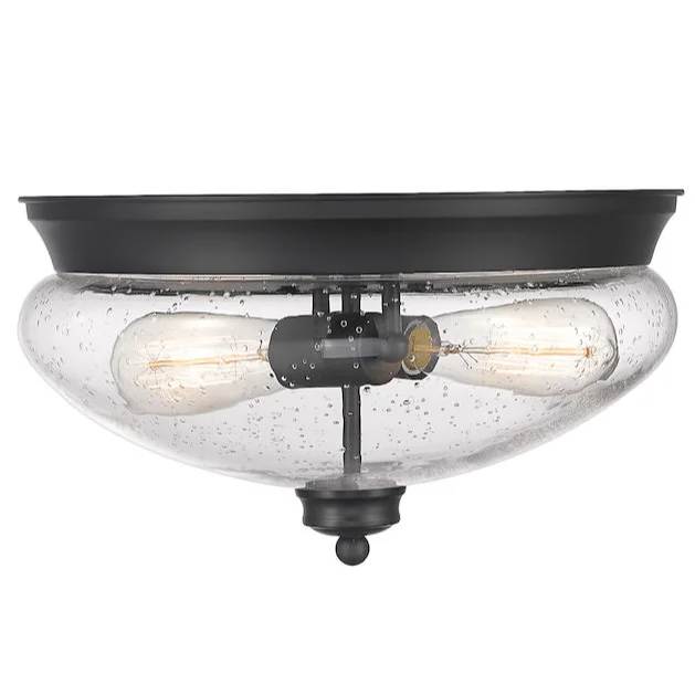 seeded glass flush mount ceiling light