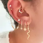 Sterling Earring Zola Minimalist 925 Sterling Silver 18k Gold Plated Snake Hoop Earring For Women Fashion Jewelry