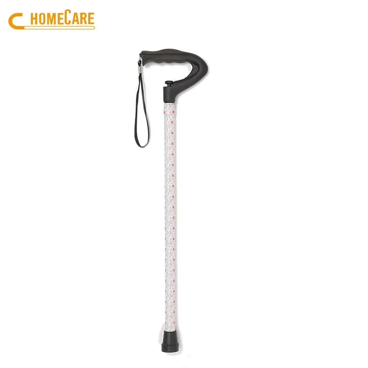 Aluminium 1 Pushbutton Cane Tpr Handle Walking Cane For Elderly Buy