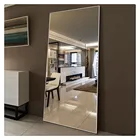 Fashion Aluminum Alloy Framed Stand Mirror Bedroom Full Length Dressing Furniture Mirror