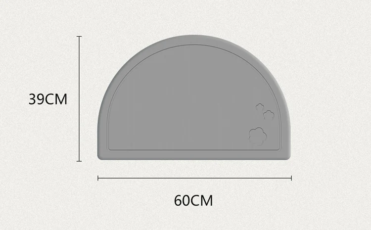 Amazon hot selling non-slip bathroom half round diatomite bath mat water absorbing mat