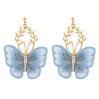 Cz Earings Earring HOVANCI Korean Fashion 9 Popular Chiffon Lace Cz Stone Earings Fantasy Butterfly Earring