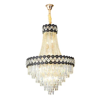 Vintage hotel decoration restaurant lustre cristal chandeliers indoor led pendant shandelier crystal modern