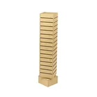Customized Slatwall Shelves Mdf Free Standing White 4 Way Rotating Slatwall Display For Shop
