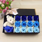 Day 2021 Mothers Day Gift Sets Gradual Color 12 Soap Roses Bear Creative Birthday Gift For Friends Mother Day Boxes Gift