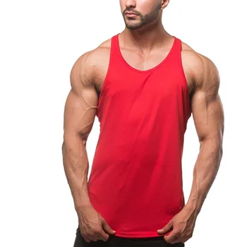 2022 Summer Bodybuilding Tank Top Men's Sleeveless Shirts Blank Fitness Men Singlets Polyester Workout Stringer Gym Ves